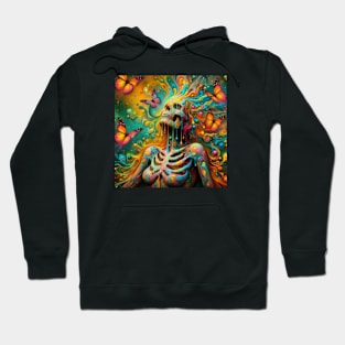 Psychedelic Skeleton Butterflies Hoodie